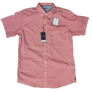 Izod Men’s Large Cool Fx Natural Stretch Flamingo Print Button Down Shirt NWT